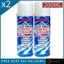 2 x ELEKTRO KONTAKTREINIGER 200ML SWITCH CLEAN AEROSOL SPRAYDOSE SCHMUTZ ENTFERNER