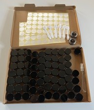 70 Stück Döschen Leerdose 5ml klarer Tiegel schwarzer Deckel