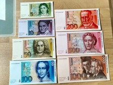 5 DM bis 1000 DM 7 x D-Mark-Scheine letzte Serie als Copy !