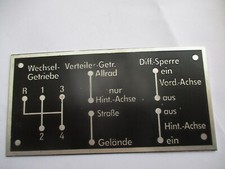 DDR VEB Typenschild IFA Horch P3 P2 Oldtimer Geländewagen s96 Schaltbild Schema