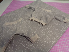 Stoffe Bio-Jersey  beige mit