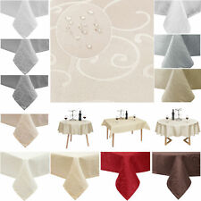 Tischdecke Tischtuch Ranken Eckig Oval Rund Tischwäsche Stoff Damast Bügelfrei