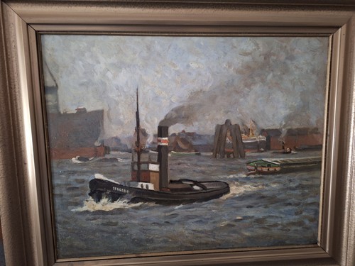 Antik*Genre*Ölgemälde*Schiff