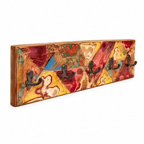 Bunte wandgarderobe 5 haken - bunte, |