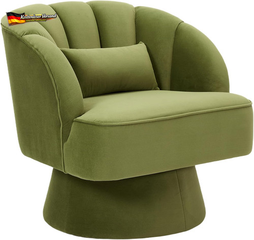 Drehbarer samt clubstuhl mit - drehbarer,