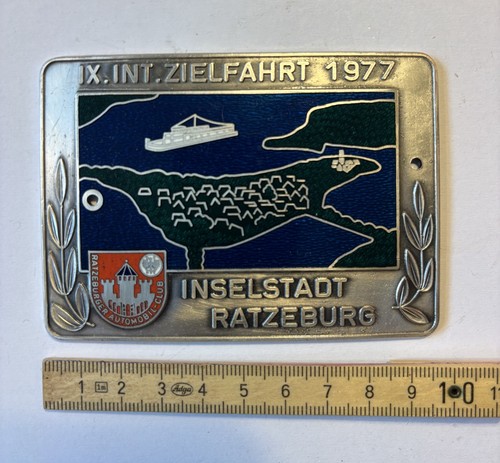 Plakette zielfahrt inselstadt - zielfahrt,