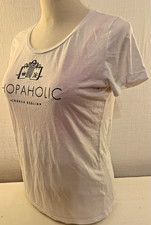 Damen T-Shirt Gr.M Weiß, Schwarzer Text LOOK 54 Berlin