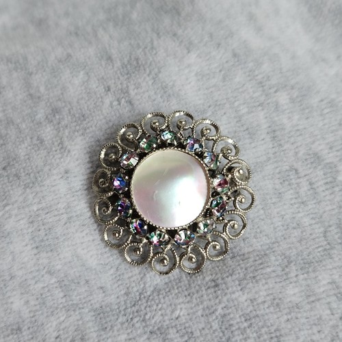 Vintage brosche rheinkiesel - brosche,