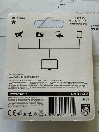 Adapter hdmi mini - t-adapter, (f)