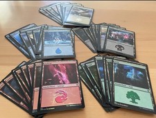 50 FOIL Basic Lands deutsch Magic Karten MtG, Standardländer, 10 pro Farbe