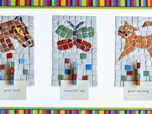 Memo clip board mit mosaiken - memo-clip-board,