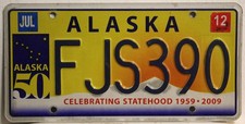 Alaska Nummernschild USA