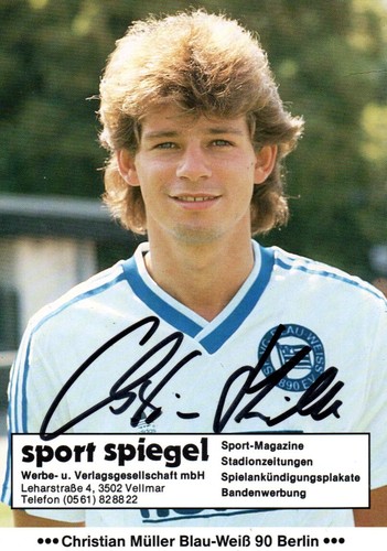 Autogramm christian müller - autogramm,