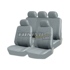 Für viele Fahrzeuge Premium Kunstleder Sitzbezug Auto Sitzbezüge Sitz GRAU SET