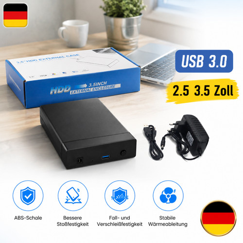 Festplattengehäuse usb 0 - usb, 3.0