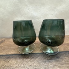 2x Studioglas Kelch grün