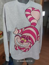 Disney ---Alice im  Wunderland Grinsekatze  Sweatshirt  Gr S  in grau   NEU