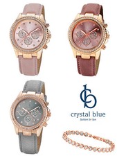 Crystal blue damen armbanduhr - crystal,