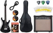 Ibanez SA-Serie E-Gitarre Starter Set Verstärker Tasche Zuberhör Schwarz Metal