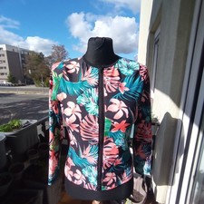 Fitnessstudio Jacke Gym Wear Neu Hawaii Muster M Bunt Mit Eingebauten Pads