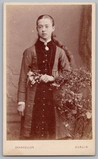 CDV Junge viktorianische Dame Carte de Visite vom Kanzler von Dublin