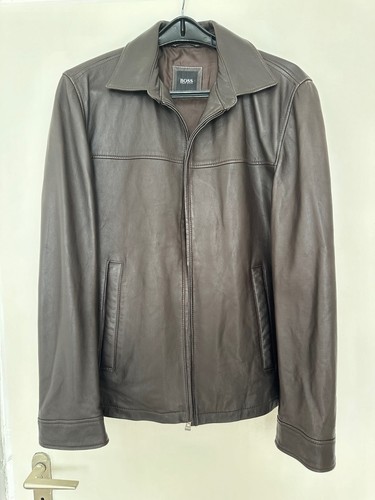 Lederjacke hugo boss braun - braun, gr