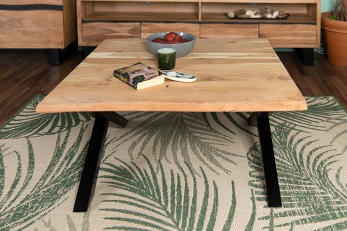 Couchtisch baumkante 90x90 - couchtisch, cm