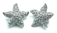 Ohrringe Ohrclips Clips Seestern mit Kristall silberfarbig Ø 26 mm Ricarda M.