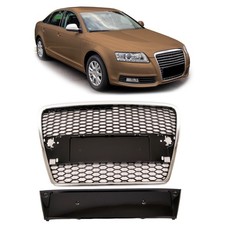 Wabengrill Kühlergrill chrom schwarz für AUDI A6 4F Limo Avant 2004-2008