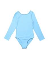 DE ranrann Ballettkleid Mädchen Langarm Ballett Trikot mit Chiffon Wickelrock