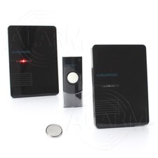 FUNK Türklingel GRUNDIG Drahtlos 2 EMPFÄNGER Batterie Klingel Tür Gong Glocke 80