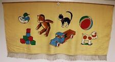 alter schöner DDR Kinder - Spielzeug Wand-Teppich Kinderzimmer Vorhang