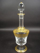 St. LOUIS*THISTLE GOLD*KRISTALL KARAFFE MIT STOPSEL*VINTAGE*