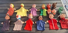15 ALTE KÖPFE KASPERLE THEATER PUPPEN HANDPUPPEN AUS GUMMI