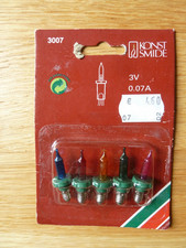 Ersatzbirnen Lichterkette 5 Stck 3 Volt 0,07 A Konstsmide 3007 - 550  bunt-grün