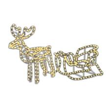 Rentier Schlitten 336 LED Weihnachtsbeleuchtung 140 cm Lichtschlauch Xmas-Deko