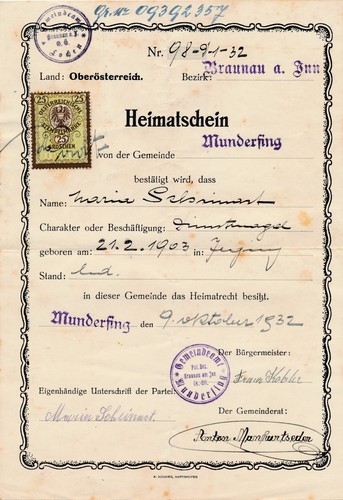 57965 heimatschein - nr.57965,