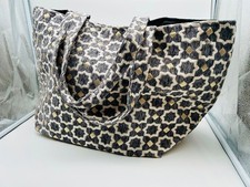 Marokkanisch Gewebte Baumwolle Tasche - Zellige Tile Muster. Handgemacht