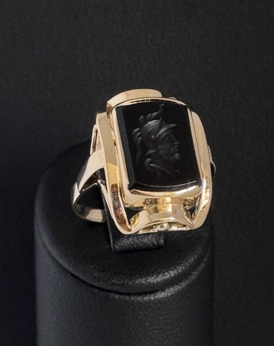 Siegelring goldring mit onyx - siegelring,