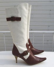 NEU! Valerie Perrini Western Style Stiefel Leder+Canvas Gr.41
