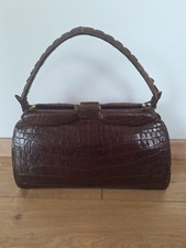 Comtesse Handtasche Krokodil Leder Vintage Ca 60er Jahre Bügeltasche