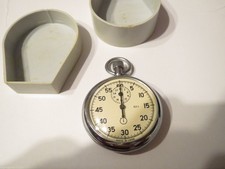 Stoppuhr mechanisch mit Etui/Box Made in USSR Russisch Glas Vintage Sammler TOP!