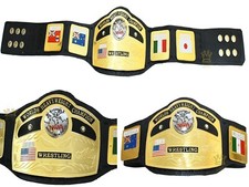 NEU NWA DOMED GLOBE WORLD SCHWERGEWICHT WRESTLING CHAMPION GÜRTEL - KINDER GRÖSSE GOLD 