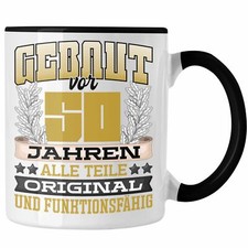 Trendation - 50er Geburtstag Tasse Geschenk Frauen Männer Spruch Gebaut Vor 50er