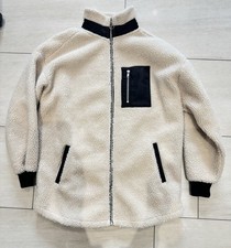 H&M Teddyjacke Beige Gr. S