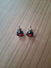 Ohrringe Modeschmuck Gothic Spider Rund Schwarz Rosa Stecker