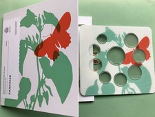 San Marino Offizieller Euro Kursmünzensatz 2024 Schmetterling Blister leer empty