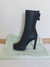 Off White Sponge Boots Stiefel schwarz Gr. 39 Leder
