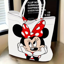 Mickey & Minnie Mouse Tragetasche, Strapazierfähiger Hanfstoff Größe 47x35 cm