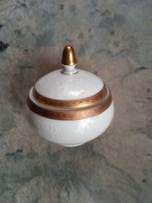 Bavaria Scherzer Porzellan, Goldrand + Muster: Zuckerdose